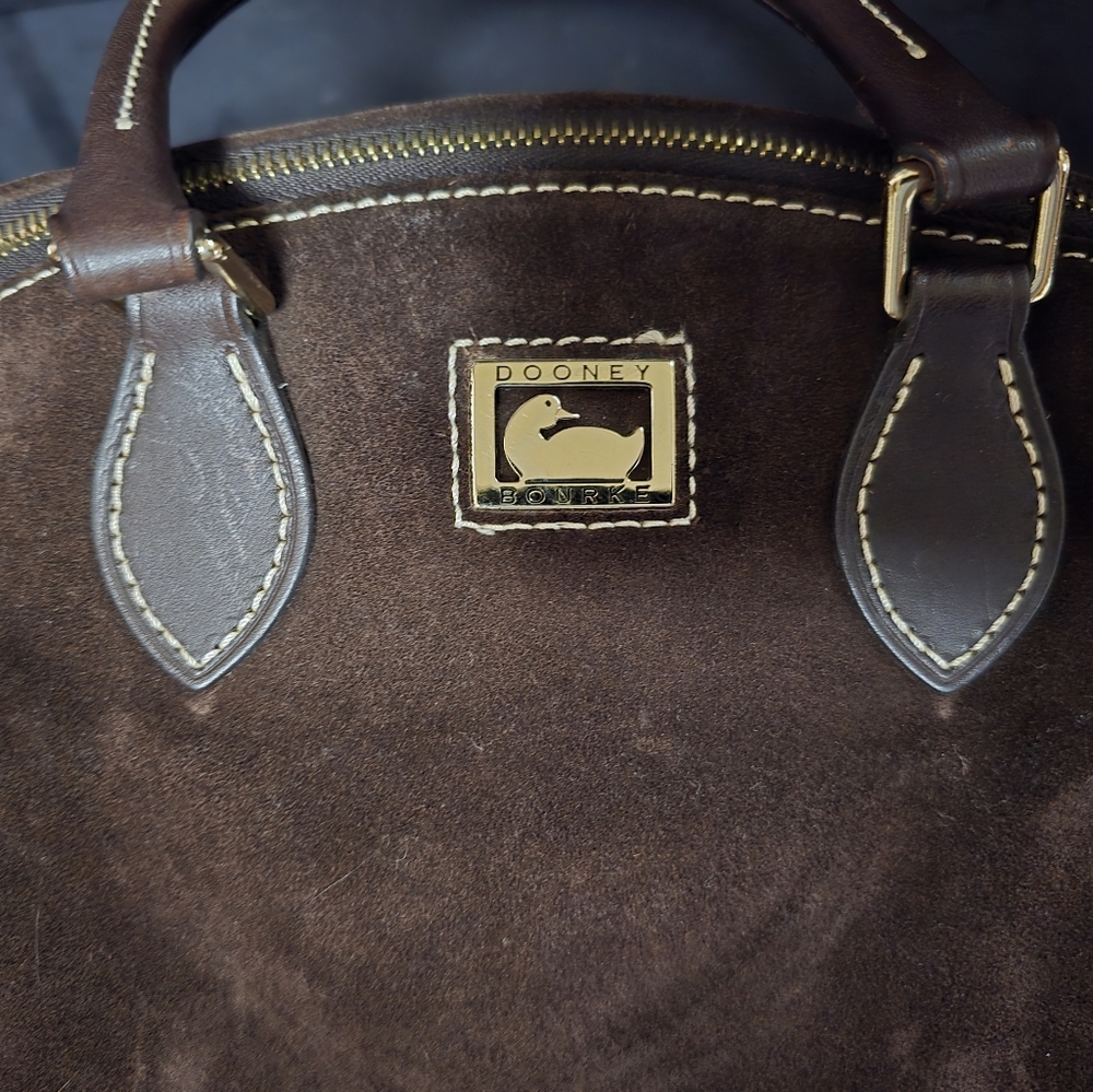 Dooney & Bourke Chocolate Brown Suede Satchel
